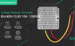 Voltage Reducer Power Converter DC 8V-40V to 13.8V 10A 138W Regulator Waterproof