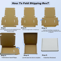 7X7X1 Inch White Shipping Boxes 50 Pack, Small Corrugated Cardboard Mailer