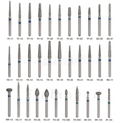 100 Types Dental FG Diamond Burs For High Speed Handpiece Friction Grip 50pcs