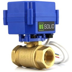 U.S. Solid 1″ NPT Motorized Ball Valve 9V 12V 24V AC/DC 3-Wire Brass