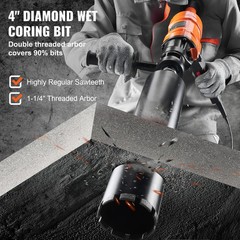Uimoso Diamond Core Drill Machine Handheld Concrete Core Drill Rig 4in Bit 1500W