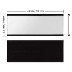 20 Packs Magnetic Label Holder C Channel White Cards 4X1.57Inch N4O16162