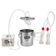 Uimoso Portable Goat Milking Machine with 0.8 Gal / 3 L Bucket and Battery Power