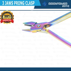 3 JAWS PRONG CLASP ADJUSTING ORTHO PLIER TITANIUM COATED