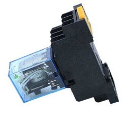 10pcs MY4NJ 12/24/110/220V Coil Power Relay DIN Rail Mounted 14Pin W/Base PYF14A