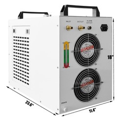 6L CW-5200 Industrial Water Chiller 110V for 50-150W CO2 Laser Engraver Cutter