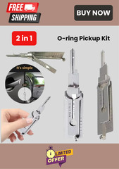 SS001 pro Stainless Steel Key Decoder 2 In 1 Precision Hook & Pick Set Lock