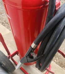 ​Badger 50MB Wheeled Fire Extinguisher 50 lb ABC Dry Chemical Portable Cart Unit