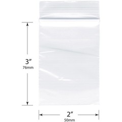 Plymor 2″ x 3″, 2 Mil Zipper Reclosable Plastic Bags