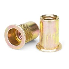 5/16-18 UNC Carbon Steel Rivet Nut Flat Head Threaded Insert Nutsert SAE