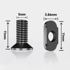 24 PCS Mlok Screws and Nuts Replacement Sets, M-Lok Rail Mount Screws & T-Nuts A