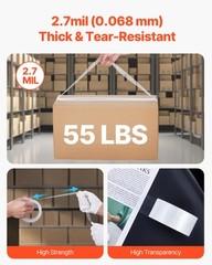 Clear Packing Tape 18 Rolls 65 Yards Heavy Duty Clear Packing Tapes 2.7 Mil