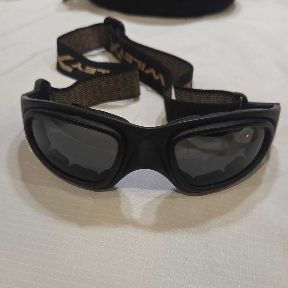 Wiley X WX Safety Goggles Interchangeable Gray/Yellow Lenses Elastic Strap