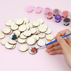 Giantree 100 Pcs 1 Inch Unfinished Wood Circle Disc, Round Blank Wooden…