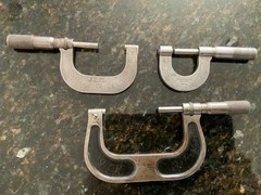 Vintage Brown and Sharps Outside Micrometer 3 piece set