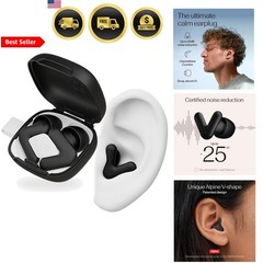 Alpine Silence Earplugs for Sleep, Focus & Travel – V-Shape Snug Fit & Soft O…