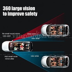2X Car Sticker Small Round Mirror 360 Degree Blind Spot Reversing Assistance Car