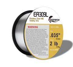 , ER309L Stainless Steel MIG Welding Wire .035-Diameter, 2 Pounds Spool, Silv…