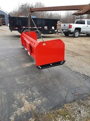 6′ Skid Steer Snow Pusher Box 30″ Backdrag Rubber HD Bobcat Case Kubota Orange