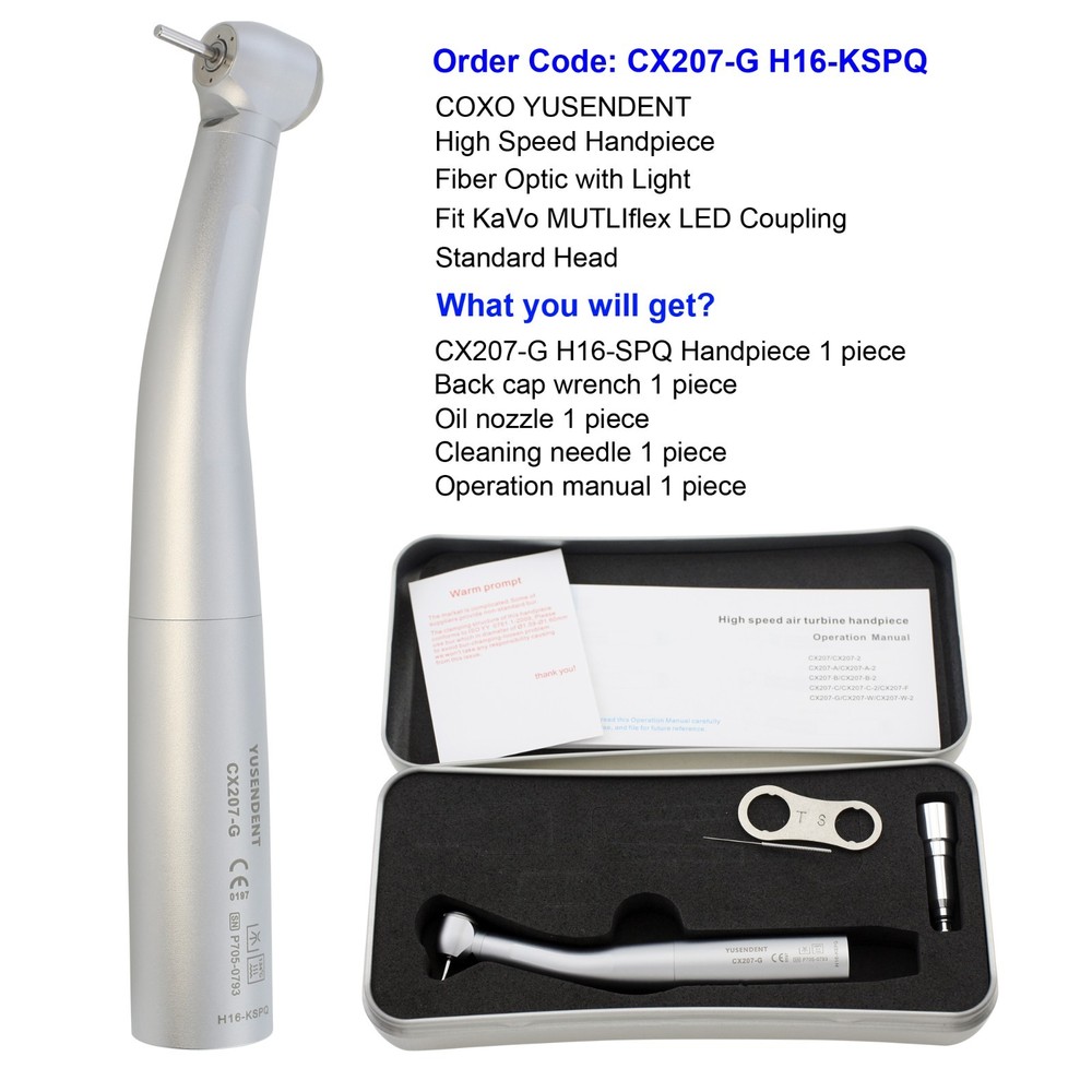 COXO Dental High Speed Handpiece Air Turbine Fiber Optic KaVo MULTIflex LUX LED