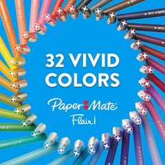 Paper Mate Flair Felt Tip Pens, Medium Point (0.7mm), 12 Count For Arts & Crafts