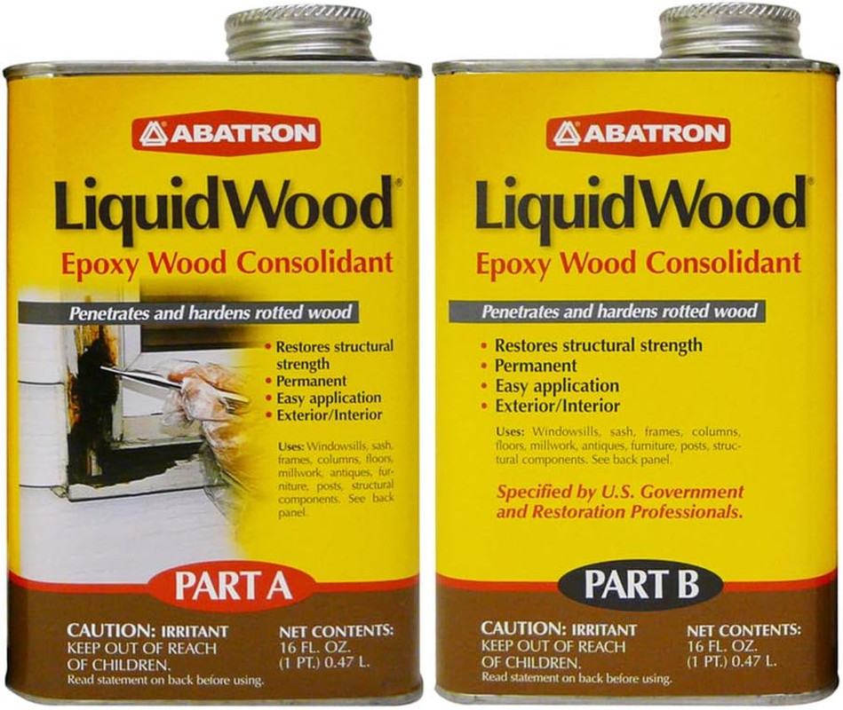 Liquidwood 2-Pint Epoxy Wood Hardener & Consolidant – Strong & Durable Repair
