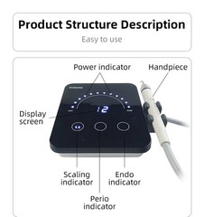 Dental Ultrasonic Piezo Scaler LED Handpiece 5*Tips for EMS Cavitron Woodpecker