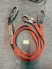 SafeWaze Fall Protection Safety Harness Double 6 Ft Shock Web Lanyards Orange