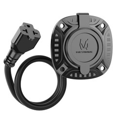 18″ 125V 15Amp AC Plug Port Extension Cord Splitter Cables RV Trailer Waterproof