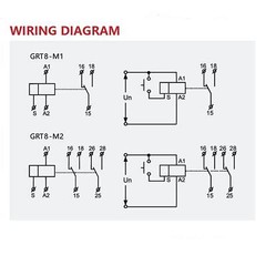 Multifunction Time Relay with 10 Functions GRT8-M1 AC/DC 12V~240V 16A 1×SPDT NEW