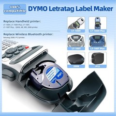 10PK Compatible Dymo LetraTag Refill 91331 Plastic White Label Tape 12mm LT-100H