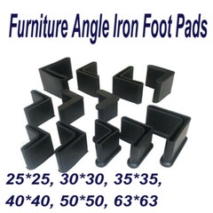 25*25~63*63 Furniture Angle Iron Foot Pads L Shaped Rubber Leg Covers Protectors
