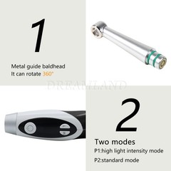 NEW 1S LED Dental Curing Light Lamp Cordless metal head 2300mw/cm2 black
