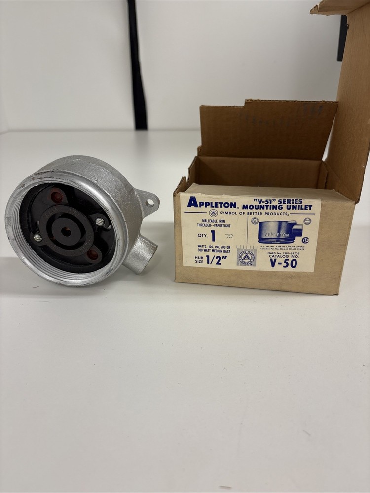 Appleton V- 50 V-51 1/2″ Series Mounting Unilet 1 Per Order