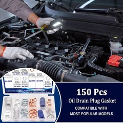 150PCS Oil Drain Plug Gasket Assortment,Oil Crush Washer Seals Kit,Automotive