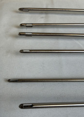 Set of 9 Grams Liposuction Cannulas w/ Tray Plastic Surgery Aesthetics