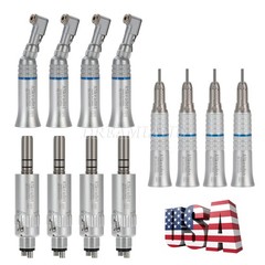 1-5X USA Dental Slow Low Speed Handpiece Straight Contra Angle Motor 2/4H L