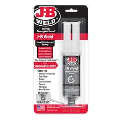 J-B Weld Original Steel Reinforced Epoxy Syringe, High Strength, 2 Pack, Dark