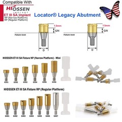 US ZEST LOCATOR Overdenture Caps Abutment Ti Hiossen ET Osstem TS Mini/Regular