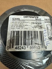 Cerrowire 100 ft. 12 Gauge White Solid Copper THHN Wire