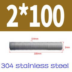 A2 STAINLESS STEEL FULLY THREADED ROD BAR STUDDING THREAD M2 M3 M4 M5 M6 M8-M20