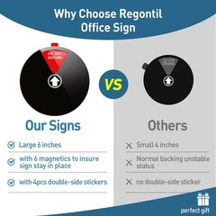 6 Options Office Door Signs – In A Meeting, Out Of Office, Do Not Disturb, Wo…