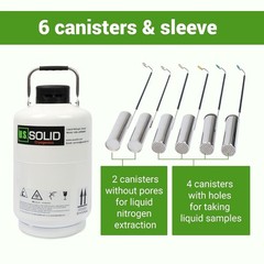 3L Liquid Nitrogen Container LN2 Tank Cryogenic Dewar Semen Flask with Straps…
