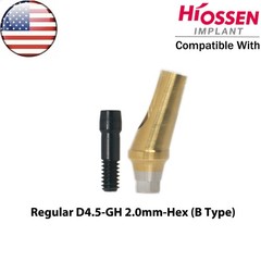 US Dental 17° Angled Anatomic Abutment Mini Regular Ø4.5/5.0mm Fit Hiossen Oss