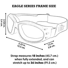 Red Baron Motorcycle Aviator Goggles Black Padded Frame with Anti-fog Clear Lens