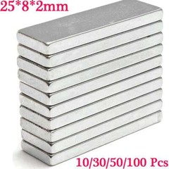 10/50/100pcs Super Strong Block Fridge Magnets Rare Earth Neodymium 25x8x2mm N45