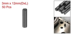50Pcs 3mm x 12mm Dowel Pins 304 Stainless Steel Shelf Support Pegs Black