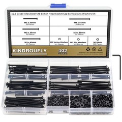 402 Pieces Black M3 x 30/35 /40/45 /50 mm Button Head Socket Cap Screws Nuts …