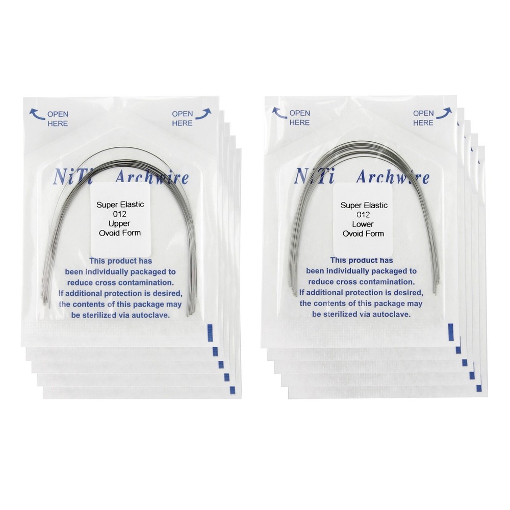 100PCS Dental Orthodontic Arch Wire Niti Super Elastic Round Rectangular Ovoid