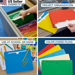 Blue Summit Supplies File Jackets Letter Size 1 Inch Letter, Assorted